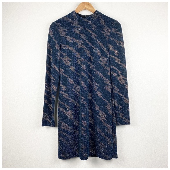Topshop Lightning Glitter Mini‎ Dress Size 8 - Picture 3 of 14